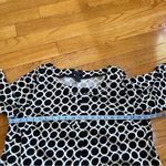 Ecology Women Sz 1X Cotton buttoned front lightweight jacket geo print Blazer Blue Photo 11