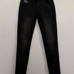 Driftwood  Jackie Skinny Jeans Tribal Embroidery in Washed Out Black 26 Photo 0