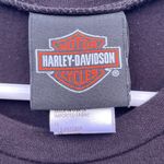 Harley Davidson Motorcycles Black Rhinestone Logo Tank Size S Photo 3