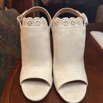JustFab Daisy Eyelet Heeled Sandal Just Fab Color is Birch white Photo 11