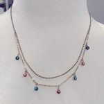 • Evil eye layered necklace multicolor and gold Photo 0