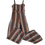 Forever 21 women’s size small wide leg jumpsuit brown black white Photo 7