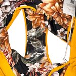 Maaji NWT Honey Safari Plunge One Piece Yellow Floral Reversible Swimsuit LARGE Photo 9