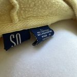 SO  Light Butter Pastel Yellow Boxy Cropped Quarter Zip Hoodie Sweatshirt Large Photo 4