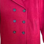 Gap  Women's Pea Coat Sz S Red Wool‎ Classic Jacket Outerwear Button Up Photo 1