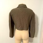 Amanda & Chelsea  Olive Cotton Bouclé Zip Bomber Jacket Size XS Photo 2