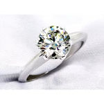Boutique 2 Carat Platinum Solitaire Simulated Diamond‎ Engagement Wedding Ring, Size 10 Photo 11