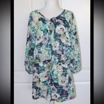 Nanette Lepore Hula Hibiscus Floral Print Cover Up Tunic Size Small Vacation Photo 2