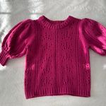 For Love & Lemons Brooke Pointelle Sweater in Juice Photo 0