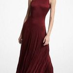 Michael Kors Collection Jamison Crushed Charmeuse Midi Dress NWT Retail $1,990 Red Size 12 Photo 0