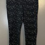 Old Navy  Leggings Womens Medium Black White Grid Print Stretch Pull On Cotton Photo 0