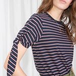 & Other Stories & Other Stories Striped Tie T-Shirt Size 4 US Photo 0