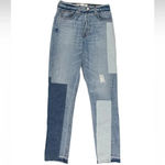 Reformation Women's Skinny Patch Torres Distressed High Waist Jeans size 23 Photo 3