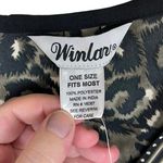 NWT Winlar Short Kaftan House Dress Beach MuMu OS Fits Most Animal Print Cheetah Black Photo 5