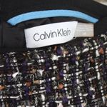 Calvin Klein | Stylish Tweed Overlap Front Pencil Skirt Black Size 14 Photo 6