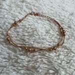 Bracelet 925 Real Silver Charm Bracelet Jewelry Gift For Women Rose Gold Color Photo 3