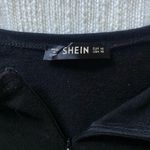 SheIn long sleeve quarter zip crop top black Photo 2