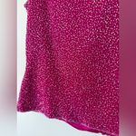 Scala  Silk Beaded Sleeveless Blouse Size Large Hot Pink‎ Photo 2