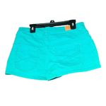 Aeropostale Shorts Womens 4 Teal High Rise Shorty Button Fly Denim Casual Photo 2