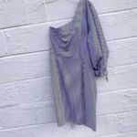 Parker  Striped One Shoulder Ruched Mini Dress New Photo 12