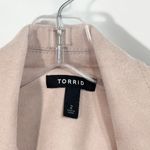 Torrid Plus Size 2X Suede Moto Jacket Light Pink Full Zip Long Sleeve 1642 Photo 7