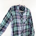 Rails  Hunter Plaid Button Up Long Sleeve Shirt Teal Navy Blue Pink Small Photo 8