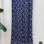 Karen Brooks Navy Boho Floral Wide Leg Pants 2 Blue Photo 1