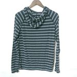 Gap  Active XL Black Gray Stripe Hoodie Top Photo 1