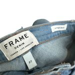 Frame Light Wash Fringe Ankle Le High Skinny Jeans Size 27 Photo 7