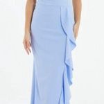 Target Light Blue Bardot Maxi Ruffle Dress Photo 1