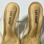 Cape Robbin  Allure Dressy Peep Toe Clear Transparent Strap Slip On Heels Photo 4