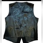 EUC Vintage Jessica Scott Large Velvet Vest Cotton Made In USA Black Photo 1