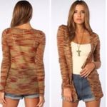 Free People  Beach Animal Print Mohair Blend Sweater Size Small Photo 1