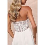 Lulus NWT Eternal Gratitude White Floral Embroidered Strapless Maxi Dress Sz L Photo 5