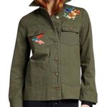 Who What Wear Embroidered Field Utility Shirt Jacket Green Multi Size Small Photo 0