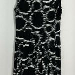 Alfani Womans P Small Black White Sleevless A Line Pleated Skirt Dress Photo 0