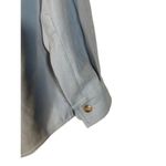 Liz Claiborne Crazy Horse Blue Long Sleeve Blue Button Down Shirt Women Sz L Photo 5
