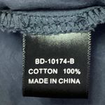 Ark & Co. Navy Blue Yellow Zip Up Floral Embroidered Pleated Mini A Line Dress S Photo 4