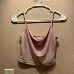 None Women’s Sparkly Pink Slouchy Cami Crop Top Size XS Photo 1