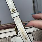 Coach  Poppy Signature Mini Oxford Beige White Jacquard Leather Photo 2