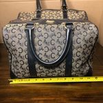 CELINE Navy Blue and Grey Monogram Boston Carry On Overnight Travel Bag 30cm Photo 8