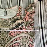 Cato ‎ Cold Shoulder Midi Dress size XL Pink Green Cream Floral Paisley Print Photo 7