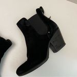 Rag and Bone  Boots Devon Booties Ankle Pull On Stacked Heels Suede Burnished Black Photo 10
