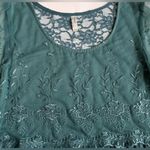 Free People  Lace Embroidered Peplum Blouse Photo 6