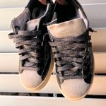 P448 Black Sparkly Cheetah Print  Sneakers Photo 6