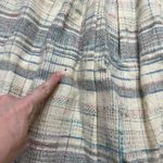 Diane Von Furstenberg Vintage  Plaid Skirt Size 14 Wool Blend Beige Pleated Midi Photo 1