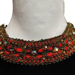 Ranelle Black Shift Dress with Embellished Collar & Cuffs | Vintage | Sz 10 |EUC Pink Photo 2