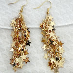 Gold Moon and Star Earrings, North Star Earrings, Celestial Earrings Photo 0