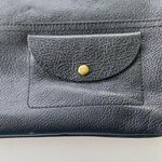 J.Crew Black Pebbled Leather Large Tote Shoulder Bag Photo 1