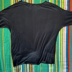 Gaze Long Sleeve Dolman Knotted Twist Top size S Black Photo 3